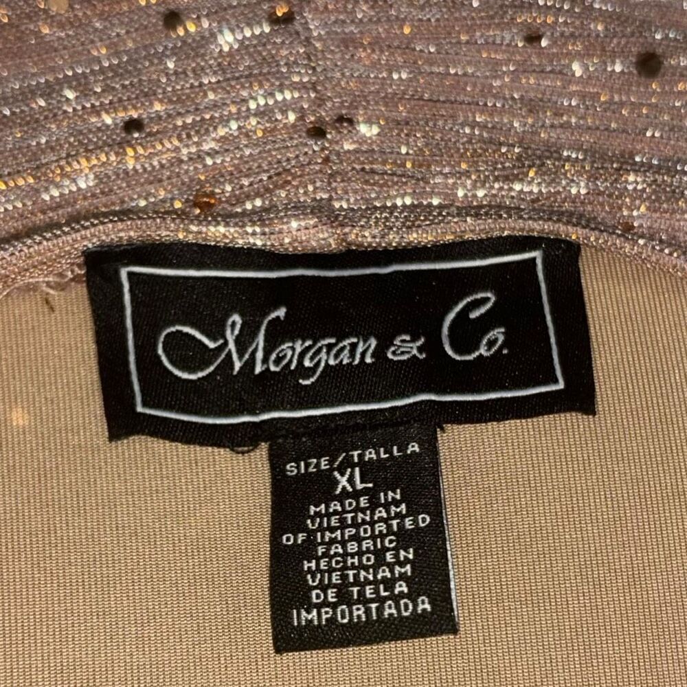 MORGAN & CO Ruched Cutout Sequin Minidress In Rose Gold Size XL NEW - Picture 12 of 15